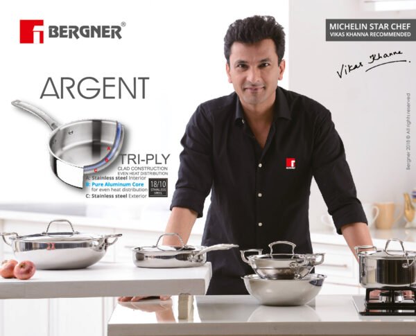 Bergner Triply Stainless Steel Saucepan 16cm BG 1301 - Image 3