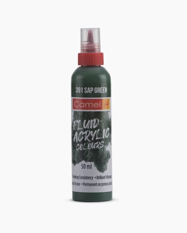 Camel Fluid Acrylic Colours 391 Sap Green 50ml