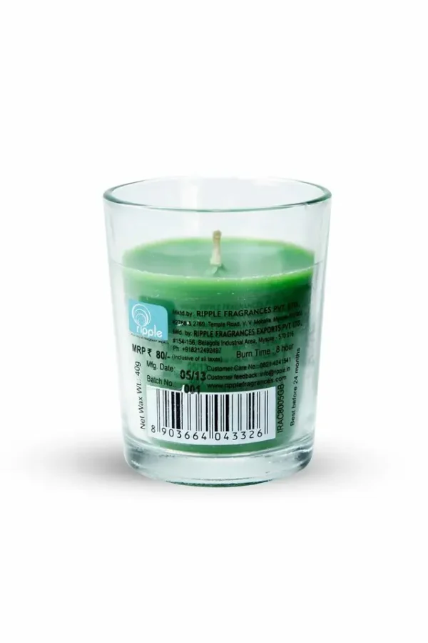 Iris Shot Glass Green Tea & Bamboo Candle 40Gm - Image 4