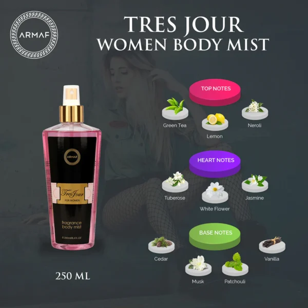 Armaf Tres Jour For Women Deodorant 200ml - Image 4