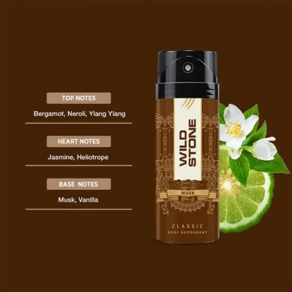 Wild Stone Musk Classic Deodorant 160ml - Image 4