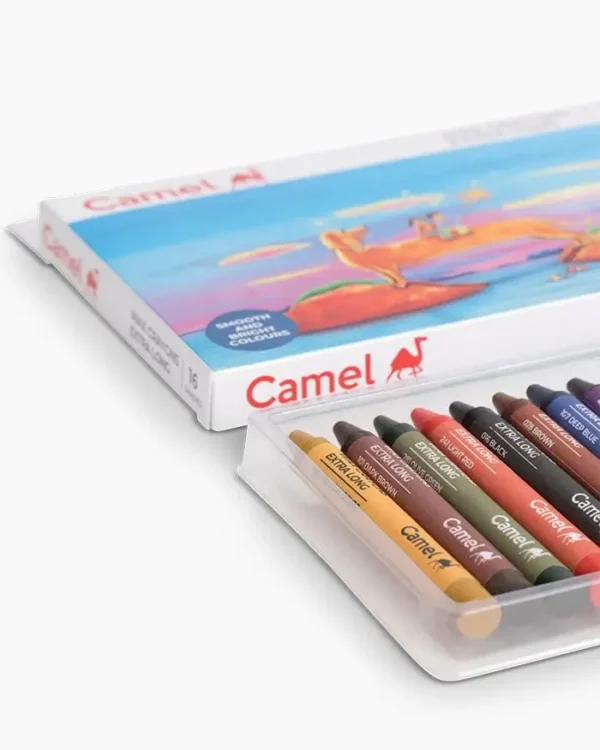 Camel Wax Crayons Extra Long 16 Shades - Image 2