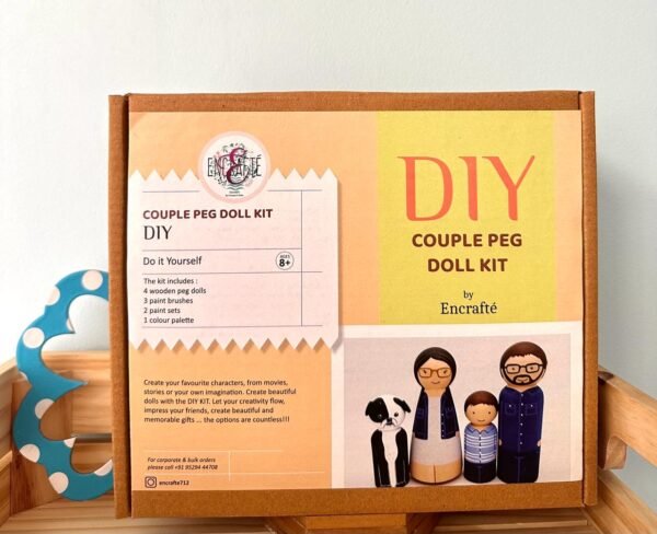 Encrafte Diy Couple Peg Doll Kit