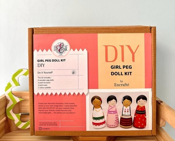 Encrafte Diy Girl Peg Doll Kit